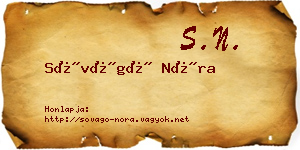 Sóvágó Nóra névjegykártya